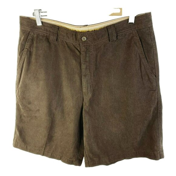 Tommy Bahama Shorts Mens Size 34 Brown Tencel Flat Front 8.5" Inseam - Picture 1 of 4